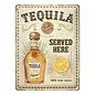 Metalen Wandbord 30 cm x 40 cm - Tequila Served Here