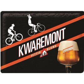 Metalen Wandbord 30 cm x 40 cm - Kwaremont Pittig Blond - Belgisch Bier