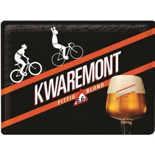 Metalen Wandbord 30 cm x 40 cm - Kwaremont Pittig Blond - Belgisch Bier