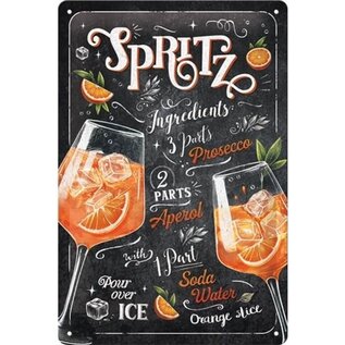 Metalen Wandbord 20x30cm -  Aperol Spritz