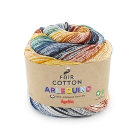 FAIR COTTON ARLEQUINO 255 - Blauw-Rood-Oker bad 88374