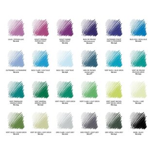 Conté à Paris Kunststofdoosje 48 Carre Kleurkrijtjes Assorti