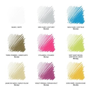 Conté à Paris Doosje Met 3 Laden 18 Carre Kleurkrijtjes