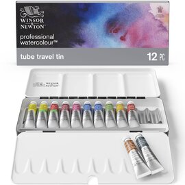 Winsor & Newton Professional Watercolour Blikken Doos 12 Tubes 5ml