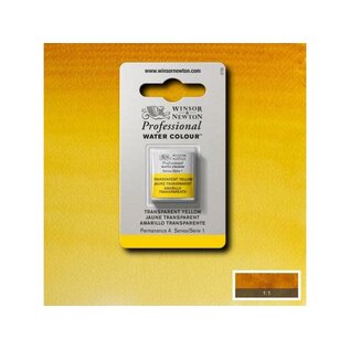 Winsor&Newton Winsor & Newton PROFESSIONAL WATERCOLOUR - AQUARELVERF HALVE NAP TRANSP YELLOW