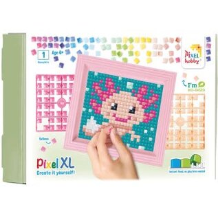 Pixel XL - Geschenkverpakking - Axolotl roze - 1 basisplaat + kader