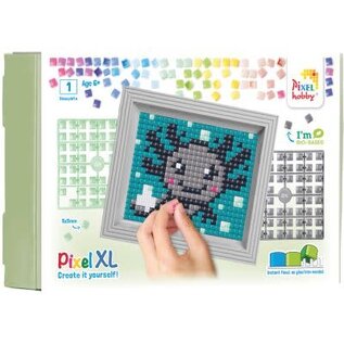 Pixel XL - Geschenkverpakking - Axolotl grijs - 1 basisplaat + kader