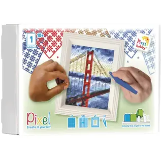 Pixel - Geschenkverpakking met 30 pixelmatjes - Golden Gate Bridge -