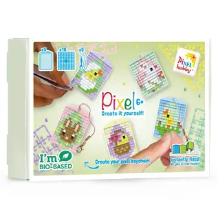 Pixels - Medaillon / sleutelhanger Thema Box - Pasen