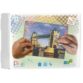 Pixel - Kit 4 basisplaten en ± 100 pixelmatjes - Tower Bridge -