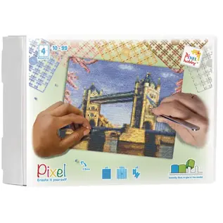 Pixel - Kit 4 basisplaten en ± 100 pixelmatjes - Tower Bridge -
