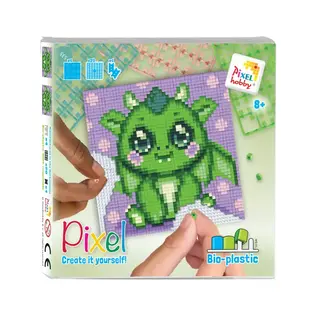 Pixel Set vierkant - Draakje