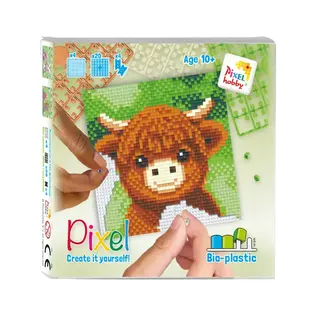 Pixel Set vierkant - Schotse hooglander