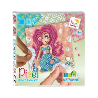 Pixel Set vierkant - Zeemeermin