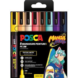 Posca Markers PC3M Set 8 Stuk Manga Hero