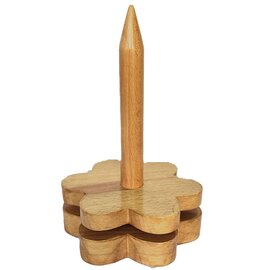 Garenhouder Bloem (Beukenhout) - 19 x 12 cm -