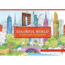 Colorful World - Kleuren voor volwassenen Reis rond de wereld in 22 extra grote kleurplaten