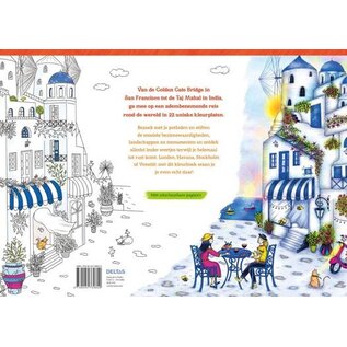 Colorful World - Kleuren voor volwassenen Reis rond de wereld in 22 extra grote kleurplaten