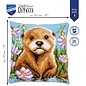 Kruissteekkussen kit Otter