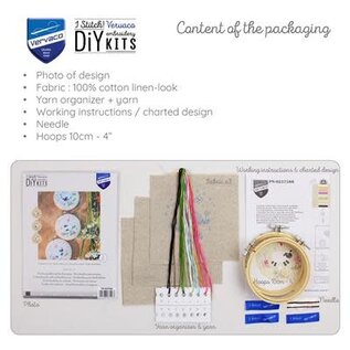 Borduur kit met borduurring Schaapjes in de wei