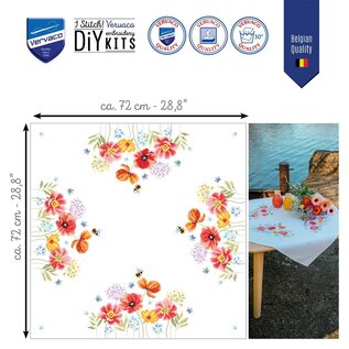 Tafelkleed kit Klaprozen en wilde bloemen