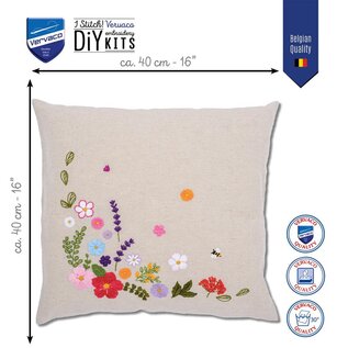 Kussen kit Kleurrijke wereld van bloemen