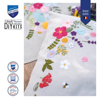 Kussen kit Kleurrijke wereld van bloemen