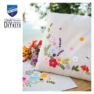 Kussen kit Kleurrijke wereld van bloemen