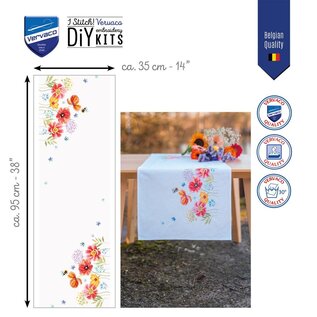 Loper kit Klaprozen en wilde bloemen