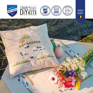 Kussen kit Schaapjes in de wei