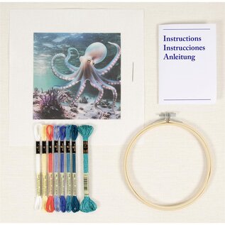 DMC Kruissteekpakket Octopus 26x26cm