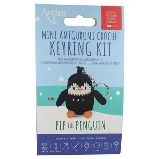 Anchor Mini amigurumi haak kit - sleutelhanger pinguin