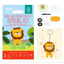 Anchor Mini amigurumi haak kit - sleutelhanger leeuw