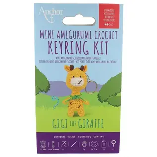 Anchor Mini amigurumi haak kit - sleutelhanger giraf