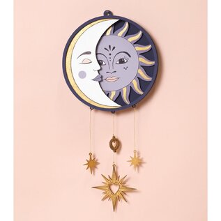 5 houten silhouetten zon