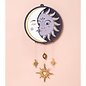 5 houten silhouetten zon