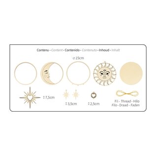 5 houten silhouetten zon