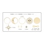 5 houten silhouetten zon