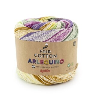 FAIR COTTON ARLEQUINO 251 - Oker-Groen-Paars bad 88908