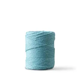 Macramétouw 1mm – 65m – azuurblauw – dubbel gedraaid gerecycled katoen