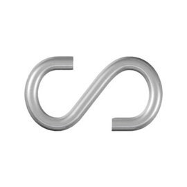 S-haak verzinkt 4 mm 2 stuks