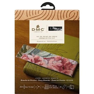 Borduurpakket Bladwijzer - Peony Branches - 5x17cm