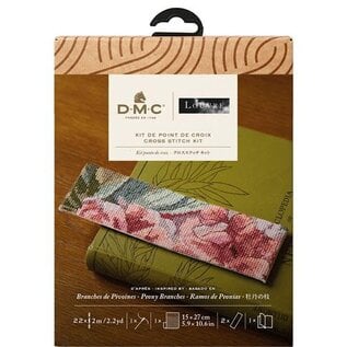 Borduurpakket Bladwijzer - Peony Branches - 5x17cm