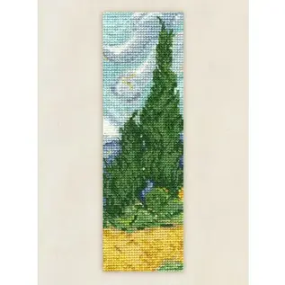 Kruissteek kit boek. - Wheatfield Cypresses - National Gallery (Van Gogh)