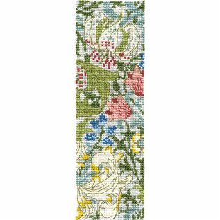 Borduurpakket - Merklap Gouden Lily - Aïda 6 x 19,5 cm -