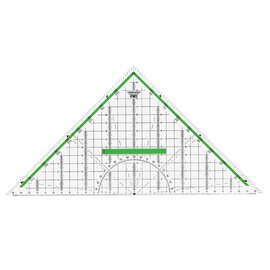 Transparante Geodriehoek 32 cm - met handgreep