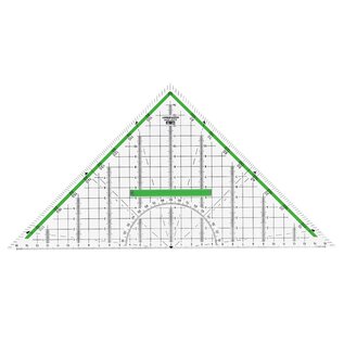 Transparante Geodriehoek 32 cm - met handgreep