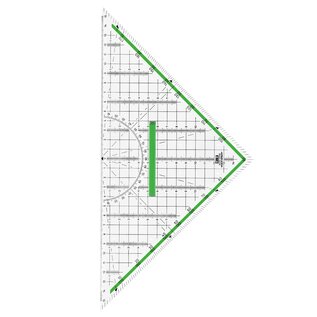 Transparante Geodriehoek 32 cm - met handgreep