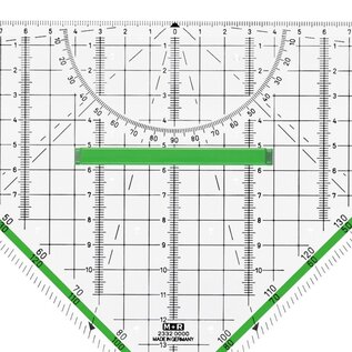 Transparante Geodriehoek 32 cm - met handgreep