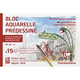 Goldline Aquapad gelijmd blok 30 blad A3 300g